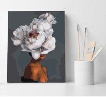 Set pictură pe numere 40*50 "Capul în flori" ECO(fara cutie) 1038