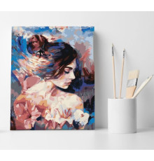 Set pictură pe numere 40*50 "Visuri și flori" ECO(fara cutie) 1093