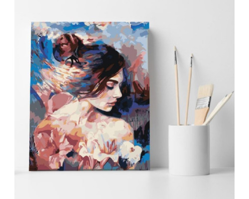 Set pictură pe numere 40*50 "Visuri și flori" ECO(fara cutie) 1093