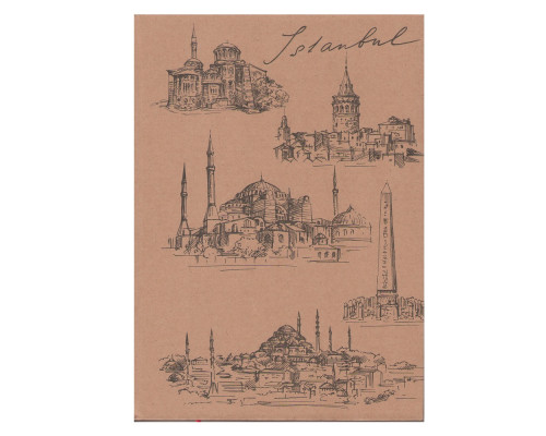 Тетрадь A4, 96 л клетка, твердый картон CRAFT Gingko (22)