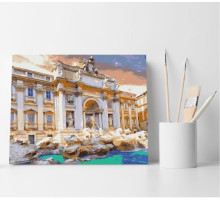 Set pictură pe numere 40*50 "Fontana di Trevi" ECO(fara cutie) 1431