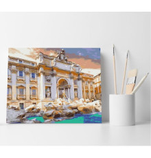 Set pictură pe numere 40*50 "Fontana di Trevi" ECO(fara cutie) 1431