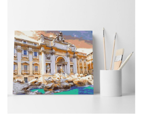 Set pictură pe numere 40*50 "Fontana di Trevi" ECO(fara cutie) 1431