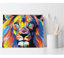 Set pictură pe numere 40*50 "Leul multicolor" ECO(fara cutie) 3115