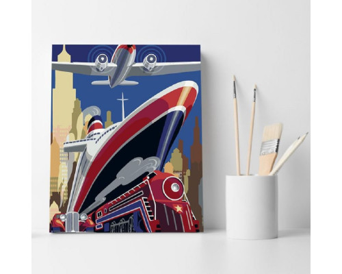 Set pictură pe numere 40*50 "Trio Progresului" ECO(fara cutie) 3481