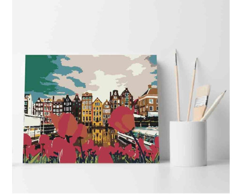 Set pictură pe numere 40*50 "Primăvara în Olanda" ECO(fara cutie) 3494