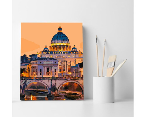 Набор для рисования по номерам 40*50 "Basilica di San Pietro" ECO(без коробки) 4455
