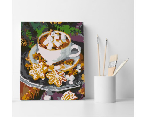 Set pictură pe numere 40*50 "Ciocolată fierbinte" ECO(fara cutie) 4598