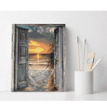 Set pictură pe numere 40*50 "Poarta spre apusul mării" ECO(fara cutie) 1347