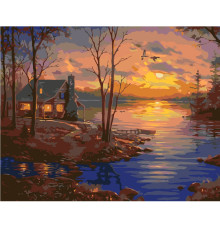 Set pictură pe numere 40*50 "La apusul zilei" ECO(fara cutie) 3715