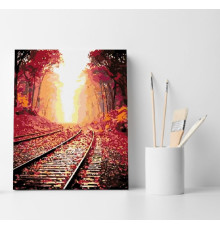 Set pictură pe numere 40*50 "Drum de toamnă"ECO(fara cutie) 1115