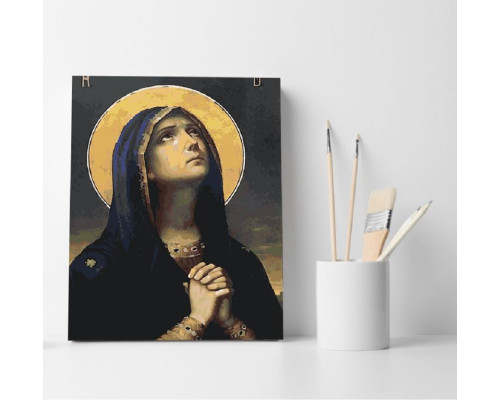 Set pictură pe numere 40*50 "Rugăciunea Maicii Domnului" ECO(fara cutie) 2966