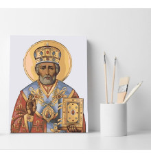 Set pictură pe numere 40*50 "Sfântul Nicolae Făcătorul de Minunii" ECO(fara cutie) 2969