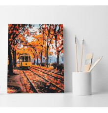 Set pictură pe numere 40*50 "Tramvaiul de toamnă" ECO(fara cutie) 3016
