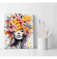 Набор для рисования по номерам 40*50 "Цветочная муза" ECO(без коробки) 3593