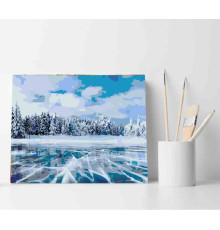 Set pictură pe numere 40*50 "Lacul înghețat" ECO(fara cutie) 3852