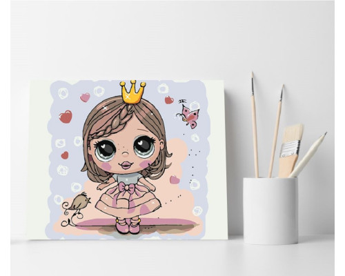 Set pictură pe numere 40*50 "Mică prințesă" ECO(fara cutie) 4130