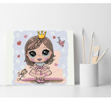 Set pictură pe numere 40*50 "Mică prințesă" ECO(fara cutie) 4130