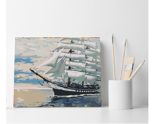 Set pictură pe numere 40*50 "Cu toate pânzele susl" ECO(fara cutie) 4581
