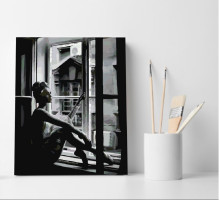 Set pictură pe numere 40*50 "Balerina la fereastră" ECO(fara cutie) 4686