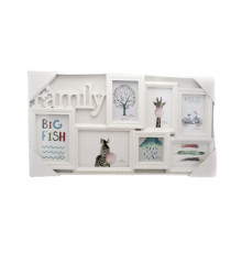 Foto colaj Family, alb-auriu, 7 foto, 64*33,5cm, BH1707 (12)