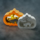 Figurina din gips felinar "Dovleac de Halloween" (pisica), 2 piese, 7*10*3cm. CM*