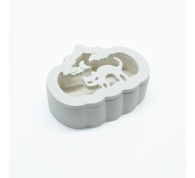 Figurina din gips felinar "Dovleac de Halloween" (pisica), 2 piese, 7*10*3cm. CM*