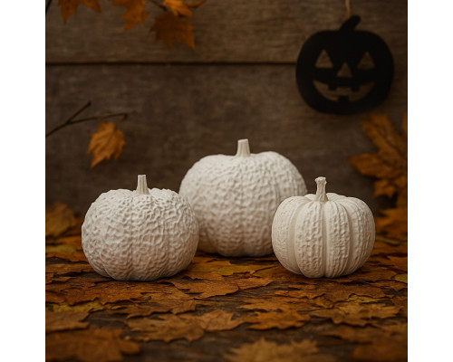 Set figurine din gips "Dovleac" 3 piese, h 3, h 4, h 3cm. CM*