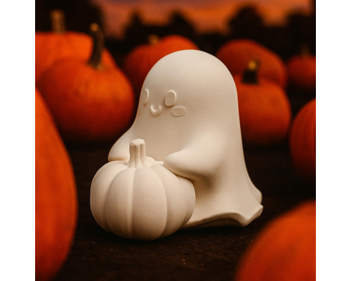 Figurina din gips "Fantoma cu dovleac in mina" h 5.5cm. CM*