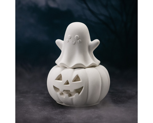 Figurina din gips "Fantoma pe dovleac" h 7.5cm. CM*