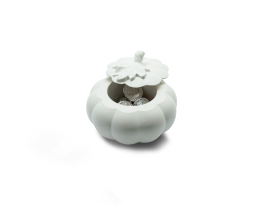 Гипсовая фигурка баночка с крышкой "Тыква" 2 детали, h 6cm. CM*