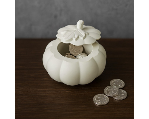 Figurina din gips borcanas cu capac "Dovleac" 2 piese, h 6cm. CM*