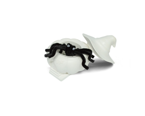 Figurina din gips borcanas cu capac "Dovleac cu palarie" 2 piese, h 9cm. CM*