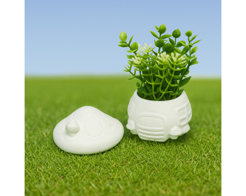 Гипсовая фигурка баночка с крышкой "Грибок" 2 детали, h 9cm. CM*