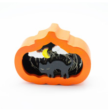 Set creatie cu figurina din gips "Dovleac de Halloween" (pisica), 2 piese, 7*10*3cm. CM*