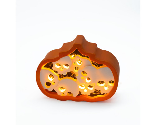 Set creatie cu figurina din gips "Dovleac de Halloween" (craniu), 2 piese, 7*10*3cm. CM*