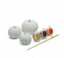 Set creatie cu figurine din gips "Dovleac" 3 piese, h 3, h 4, h 5cm. CM*3131