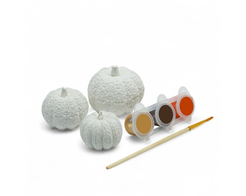 Set creatie cu figurine din gips "Dovleac" 3 piese, h 3, h 4, h 5cm. CM*3131