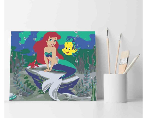 Набор для рисования по номерам 30*40 "Русалочка" ECO(без коробки) 3492