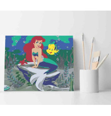 Set pictură pe numere 30*40 "Mica Sirenă" ECO(fara cutie) 3492