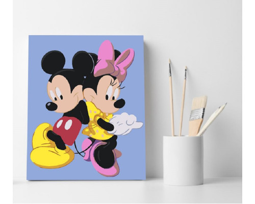 Set pictură pe numere 30*40 "Mickey si Minnie Mouse" ECO(fara cutie) 3553