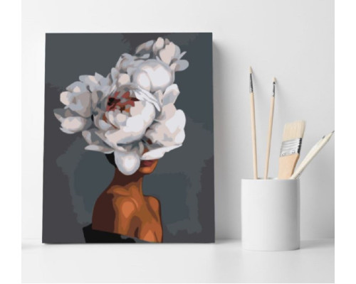 Set pictură pe numere 30*40 "Capul în flori" ECO(fara cutie) 1038