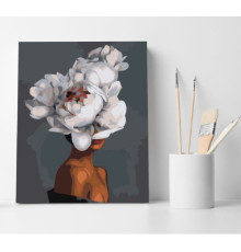 Set pictură pe numere 30*40 "Capul în flori" ECO(fara cutie) 1038