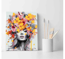 Набор для рисования по номерам 30*40 "Цветочная муза" ECO(без коробки) 3593