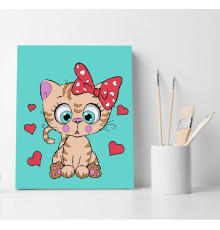 Набор для рисования по номерам 30*40 "Милая кошечка" ECO(без коробки) 4534