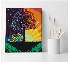 Набор для рисования по номерам 30*40 "День и Ночь" ECO(без коробки)1106