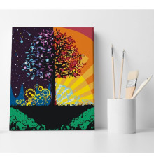 Набор для рисования по номерам 30*40 "День и Ночь" ECO(без коробки)1106