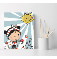 Set pictură pe numere 30*40 "Fetița și soarele" ECO(fara cutie) 1329