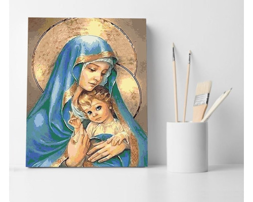 Set pictură pe numere 30*40 "Madona cu Pruncul" ECO(fara cutie) 2967