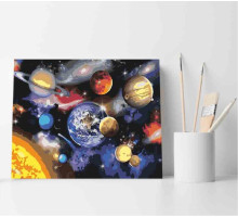 Set pictură pe numere 30*40 "Dansul planetelor" ECO(fara cutie) 3177
